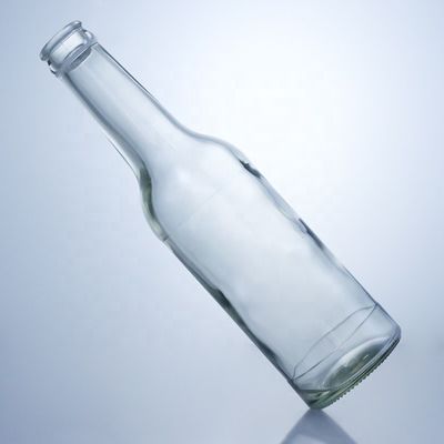 Flint Glass 276ml Brandy Vodka Tequila Garrafa de vidro com cortiça para material do corpo Vidro