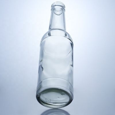 Flint Glass 276ml Brandy Vodka Tequila Garrafa de vidro com cortiça para material do corpo Vidro