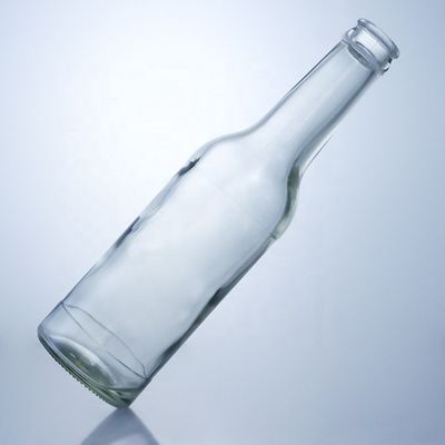 Flint Glass 276ml Brandy Vodka Tequila Garrafa de vidro com cortiça para material do corpo Vidro