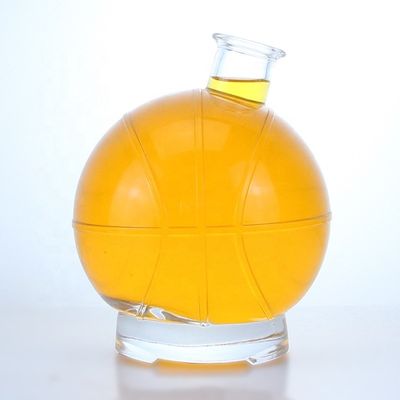 Garrafa de vidro de licor transparente de 350 ml e 500 ml para whisky, rum, gin e brandy