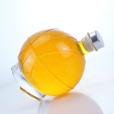 Garrafa de vidro de licor transparente de 350 ml e 500 ml para whisky, rum, gin e brandy