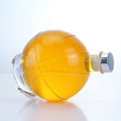 Garrafa de vidro de licor transparente de 350 ml e 500 ml para whisky, rum, gin e brandy