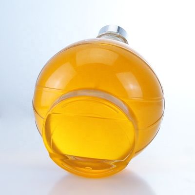 Garrafa de vidro de licor transparente de 350 ml e 500 ml para whisky, rum, gin e brandy