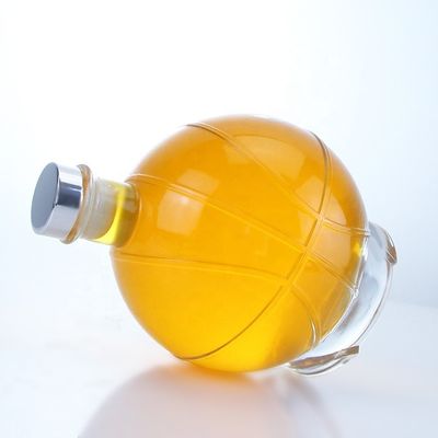 Garrafa de vidro de licor transparente de 350 ml e 500 ml para whisky, rum, gin e brandy