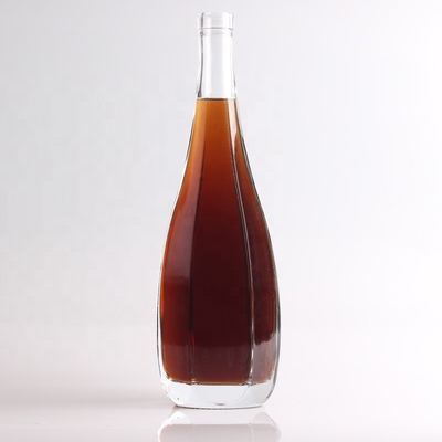 Transparente 750 ml Flint Glass Vazio Liquor Rum Gin Espíritos Vodka Tequila Garrafas com Cortiça