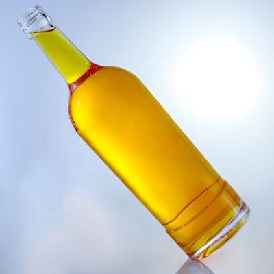 Garra de vidro em forma redonda garrafas de vidro vazias 750 ml para Tequila Brandy Rum Gin Whisky