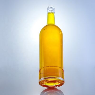 Garra de vidro em forma redonda garrafas de vidro vazias 750 ml para Tequila Brandy Rum Gin Whisky
