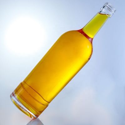 Garra de vidro em forma redonda garrafas de vidro vazias 750 ml para Tequila Brandy Rum Gin Whisky