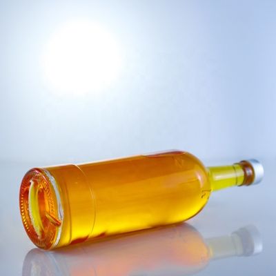 Garra de vidro em forma redonda garrafas de vidro vazias 750 ml para Tequila Brandy Rum Gin Whisky