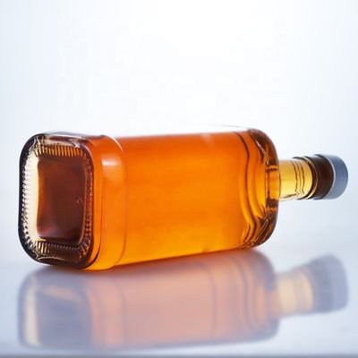 Botelha de vidro para Whisky Brandy Vinho Especias Alcoólicas Champagne Álcool Liquor OEM