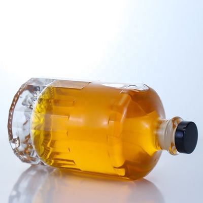 500 ml 700 ml 750 ml Flint Glass Spirit Gin Whiskey Vodka Brandy Liquor Botão com Cortiça