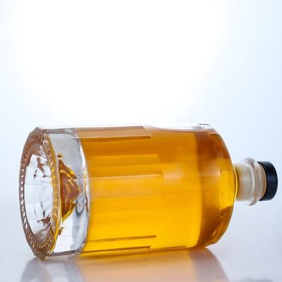 500 ml 700 ml 750 ml Flint Glass Spirit Gin Whiskey Vodka Brandy Liquor Botão com Cortiça