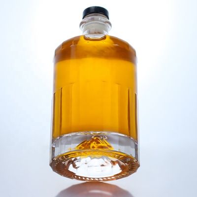 500 ml 700 ml 750 ml Flint Glass Spirit Gin Whiskey Vodka Brandy Liquor Botão com Cortiça