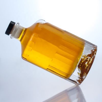 500 ml 700 ml 750 ml Flint Glass Spirit Gin Whiskey Vodka Brandy Liquor Botão com Cortiça