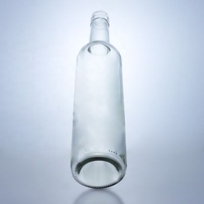 Garrafa de vidro transparente de 500 ml 700 ml 750 ml 1000 ml para manuseio de superfície de estampagem a quente do uísque