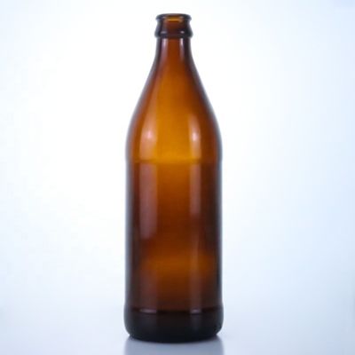 Garrafa de cerveja garrafas de vidro vazias com tampa de coroa 700ml 750ml garrafa de âmbar pequena criativa