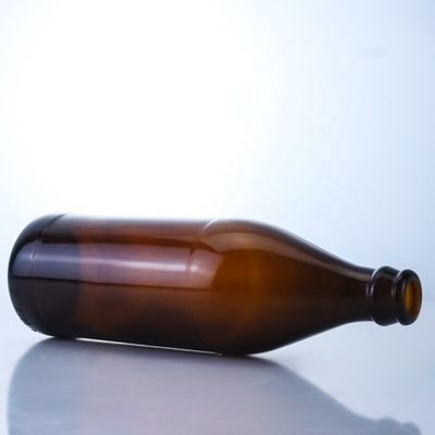 Garrafa de cerveja garrafas de vidro vazias com tampa de coroa 700ml 750ml garrafa de âmbar pequena criativa