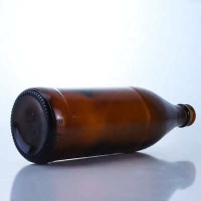 Garrafa de cerveja garrafas de vidro vazias com tampa de coroa 700ml 750ml garrafa de âmbar pequena criativa