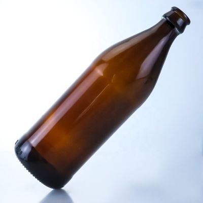 Garrafa de cerveja garrafas de vidro vazias com tampa de coroa 700ml 750ml garrafa de âmbar pequena criativa