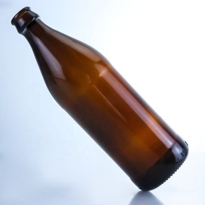 Garrafa de cerveja garrafas de vidro vazias com tampa de coroa 700ml 750ml garrafa de âmbar pequena criativa
