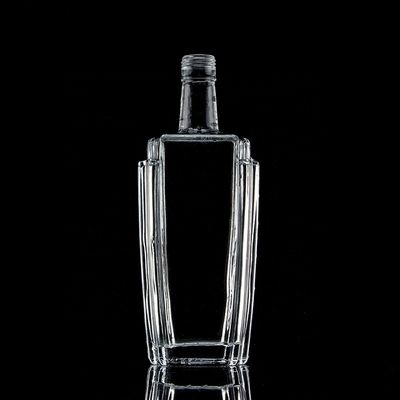 500 ml 700 ml 750 ml garrafa de vidro de pedra para champanhe gin rum transparente e em relevo