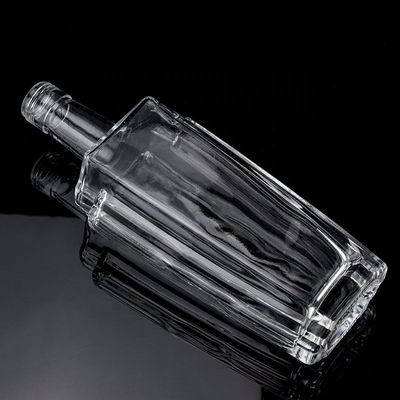 500 ml 700 ml 750 ml garrafa de vidro de pedra para champanhe gin rum transparente e em relevo