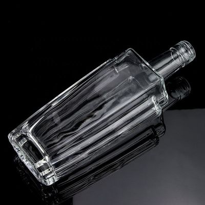 500 ml 700 ml 750 ml garrafa de vidro de pedra para champanhe gin rum transparente e em relevo