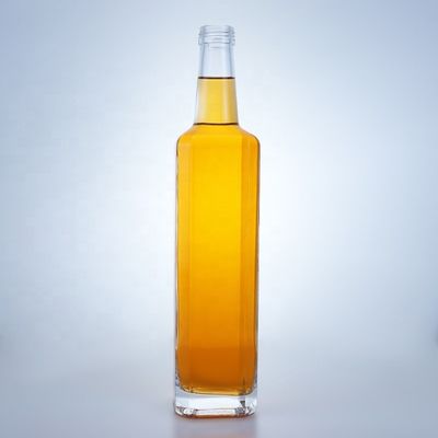 500ml 750ml Quadrado Whiskey Vodka garrafas para parafuso Tequila de vidro garrafas de licor