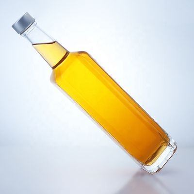 500ml 750ml Quadrado Whiskey Vodka garrafas para parafuso Tequila de vidro garrafas de licor