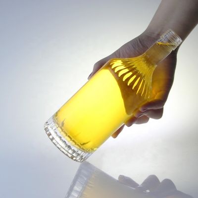 Garrafa de vidro com tampa de parafuso para uísque vodka champanhe tequila gin rum 750 ml 1000 ml transparente