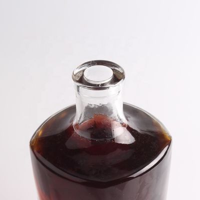 Tipo de vedação de uísque de cortiça 750 ml/1000 ml garrafa de vidro transparente para champanhe