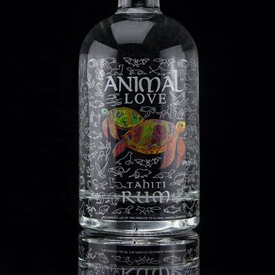 Flint Glass 2022 Design Garrafa de vidro transparente para Gin Whisky Rum Tequila Brandy