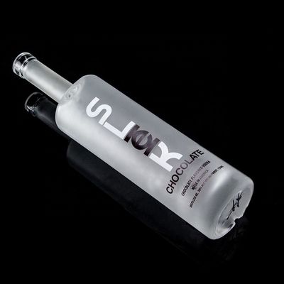 Tipo de vedação de cortiça 750ml 1000ml Decal congelado garrafa de vidro de pedra clara para gin rum champanhe tequila whisky logotipo personalizado