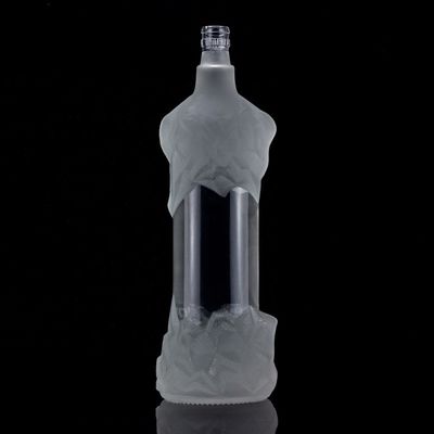 500 ml 700 ml 750 ml garrafa transparente de vidro de pedra para champanhe gin rum design único