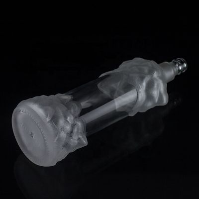 500 ml 700 ml 750 ml garrafa transparente de vidro de pedra para champanhe gin rum design único
