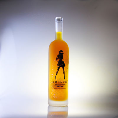 Gráfico 750ml 1000ml Decal congelado garrafa de vidro para cerveja Vodka Whisky Spirits