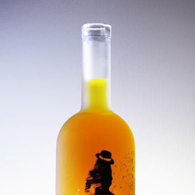 Gráfico 750ml 1000ml Decal congelado garrafa de vidro para cerveja Vodka Whisky Spirits