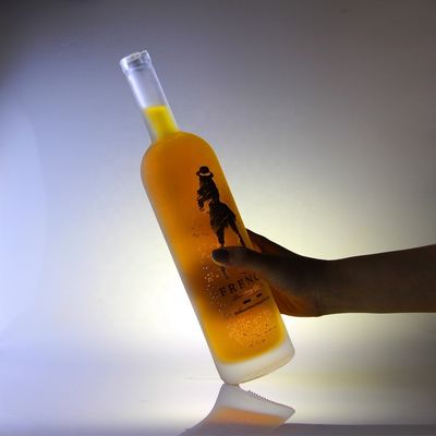 Gráfico 750ml 1000ml Decal congelado garrafa de vidro para cerveja Vodka Whisky Spirits