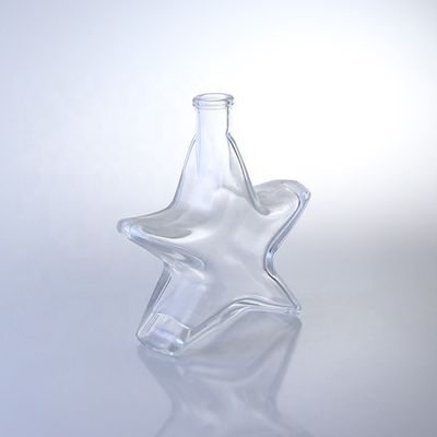 Garrafa de vidro de whisky, vodka e brandy em forma especial, com acabamento de cortiça, feita de vidro