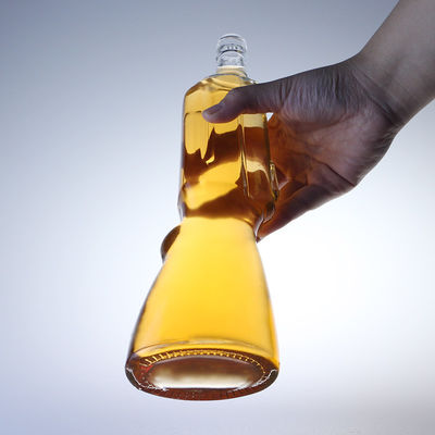 500 ml garrafa de vidro de uísque arma forma molde aberto 700 ml garrafa de vodka para a indústria de bebidas