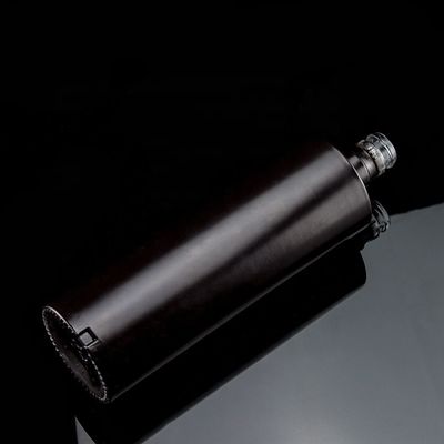 Botelha de vidro Whiskey Vodka 700ml 750ml Negro Distribuidor de garrafa de vidro personalizado