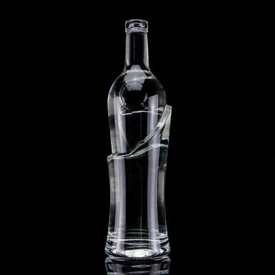 750 ml Super Flint Round Glass Bottle com tampa de parafuso para VODKA