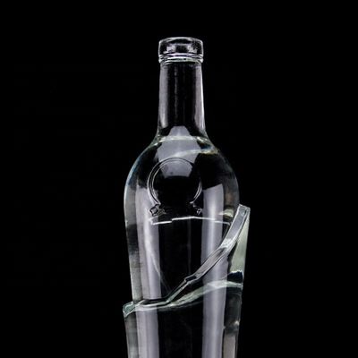 750 ml Super Flint Round Glass Bottle com tampa de parafuso para VODKA