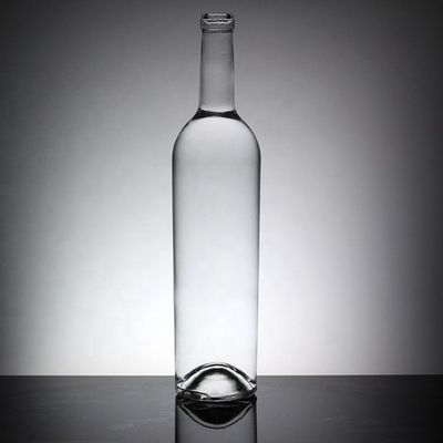 1 L de garrafa de vidro com rolha de borracha para bebidas alcoólicas com serigrafia