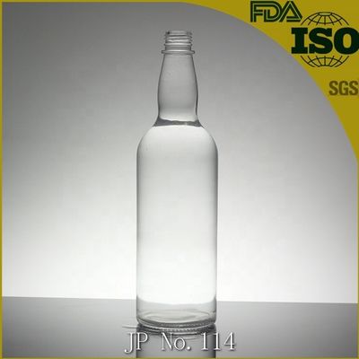 1 L de garrafa de vidro com rolha de borracha para bebidas alcoólicas com serigrafia