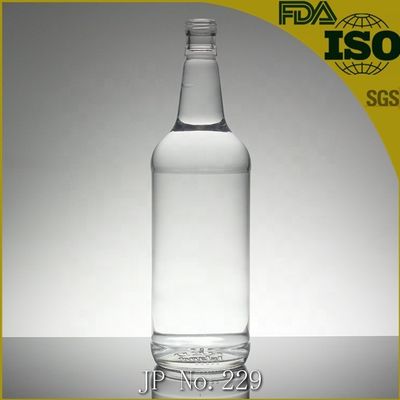 1 L de garrafa de vidro com rolha de borracha para bebidas alcoólicas com serigrafia