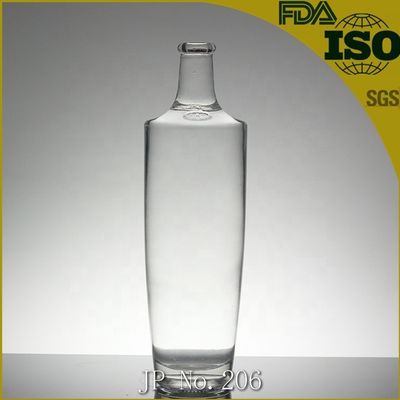 1 L de garrafa de vidro com rolha de borracha para bebidas alcoólicas com serigrafia
