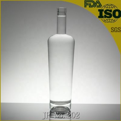1 L de garrafa de vidro com rolha de borracha para bebidas alcoólicas com serigrafia