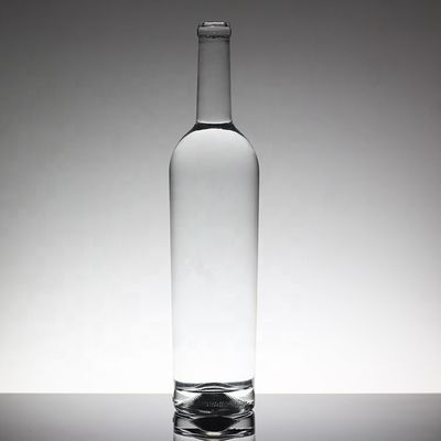 Gravar garrafa de vidro de 1 litro com tampa de cortiça para vodka de uísque