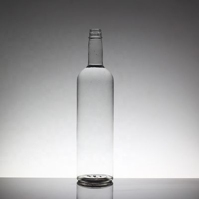 Gravar garrafa de vidro de 1 litro com tampa de cortiça para vodka de uísque